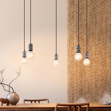 Eglo 43314 - Lampada a sospensione con cavo COULSDON 5xE27/10W/230V