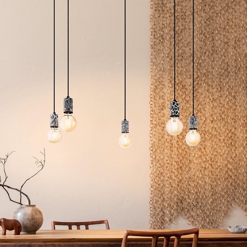 Eglo 43314 - Lampada a sospensione con cavo COULSDON 5xE27/10W/230V