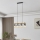 Eglo 43316 - Lampada a sospensione con cavi ERRIBERA 8xE27/40W/230V rovere/nero