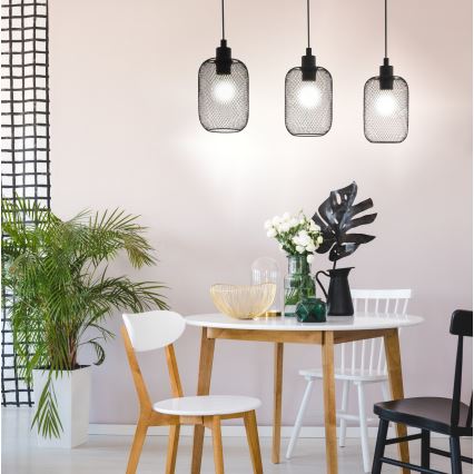 Eglo - Lampadario a sospensione con filo 3xE27/60W/230V