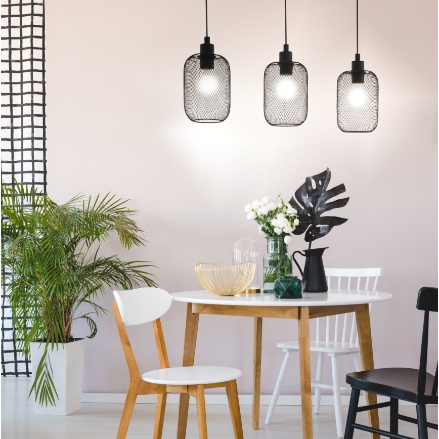 Eglo - Lampadario a sospensione con filo 3xE27/60W/230V