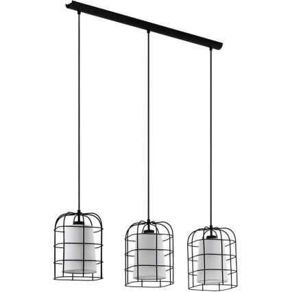 Eglo - Lampadario a sospensione con filo 3xE27/28W/230V