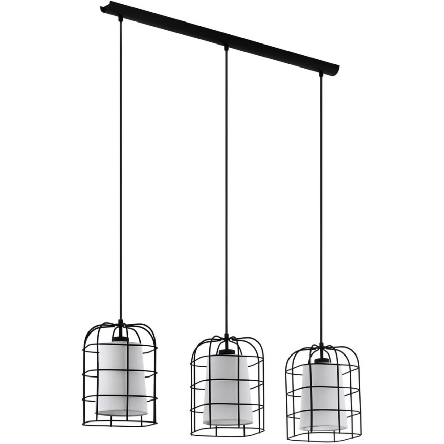 Eglo - Lampadario a sospensione con filo 3xE27/28W/230V