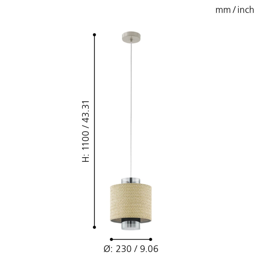 Eglo - Lampadario a sospensione con filo 1xE27/40W/230V