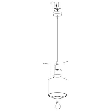 Eglo - Lampadario a sospensione con filo 1xE27/40W/230V