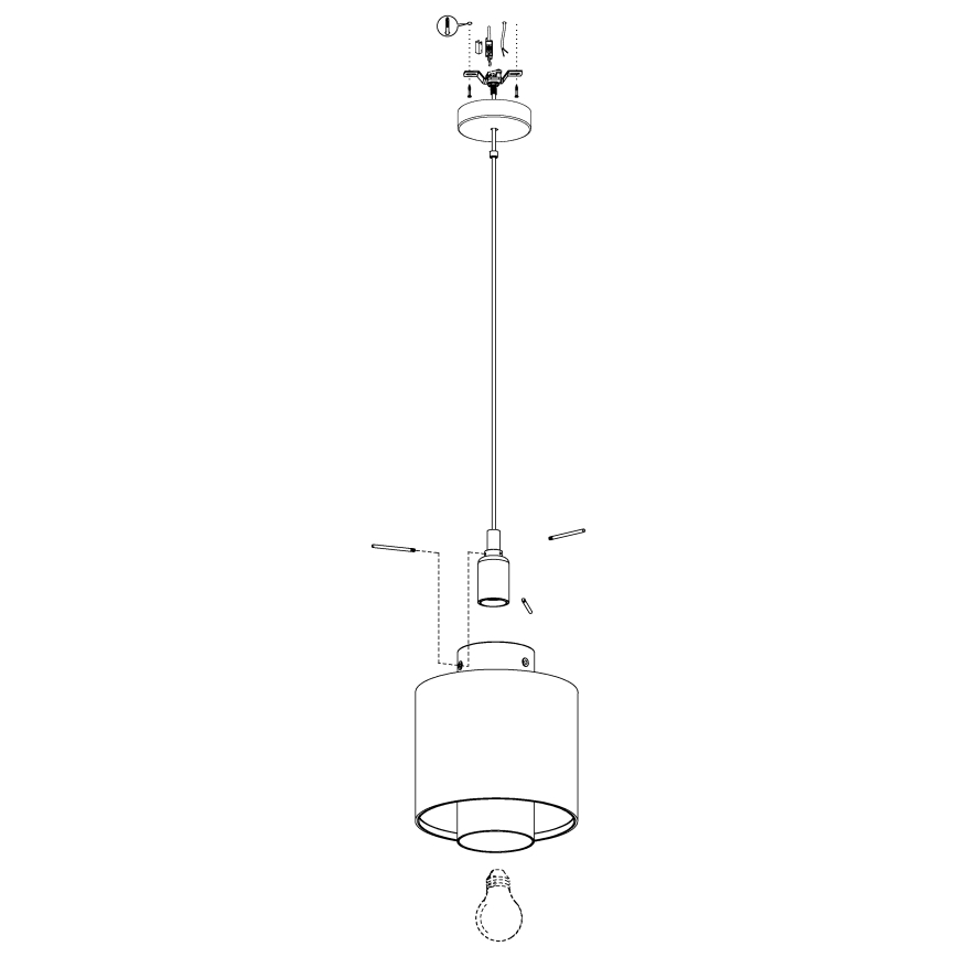 Eglo - Lampadario a sospensione con filo 1xE27/40W/230V