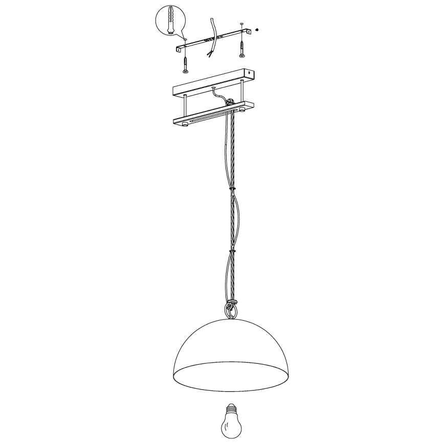 Eglo - Lampadario a sospensione con filo 1xE27/40W/230V