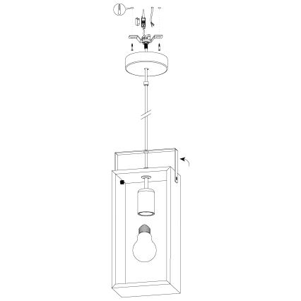 Eglo - Lampadario a sospensione con filo 1xE27/40W/230V