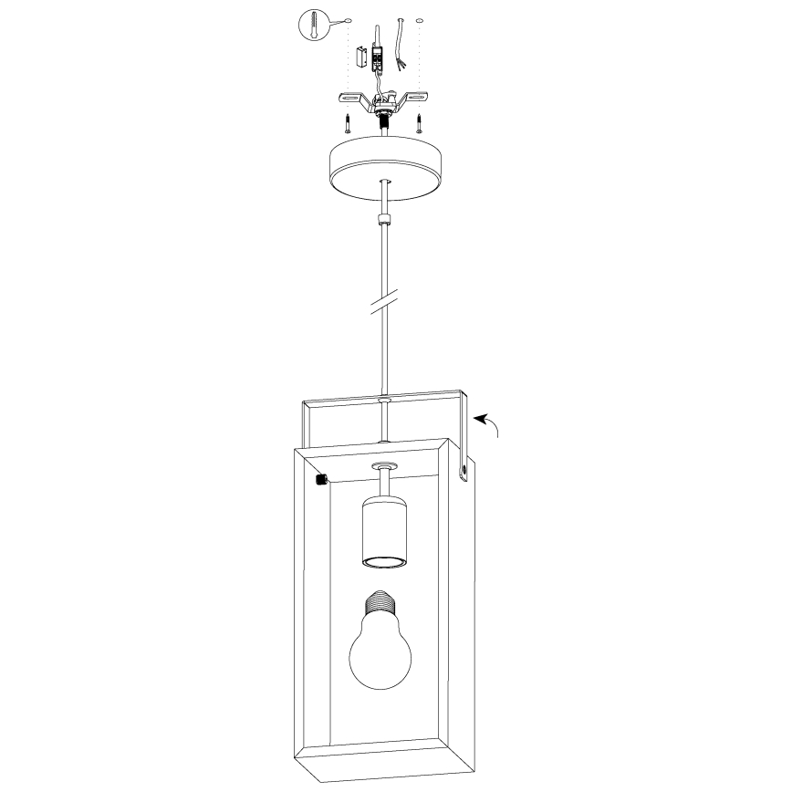 Eglo - Lampadario a sospensione con filo 1xE27/40W/230V