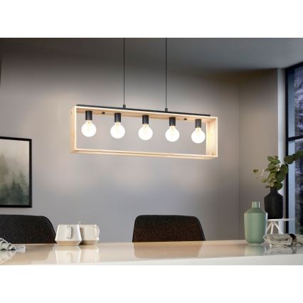 Eglo - Lampadario a sospensione con filo 5xE27/40W/230V