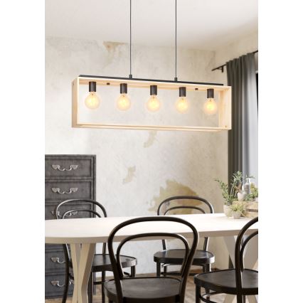 Eglo - Lampadario a sospensione con filo 5xE27/40W/230V