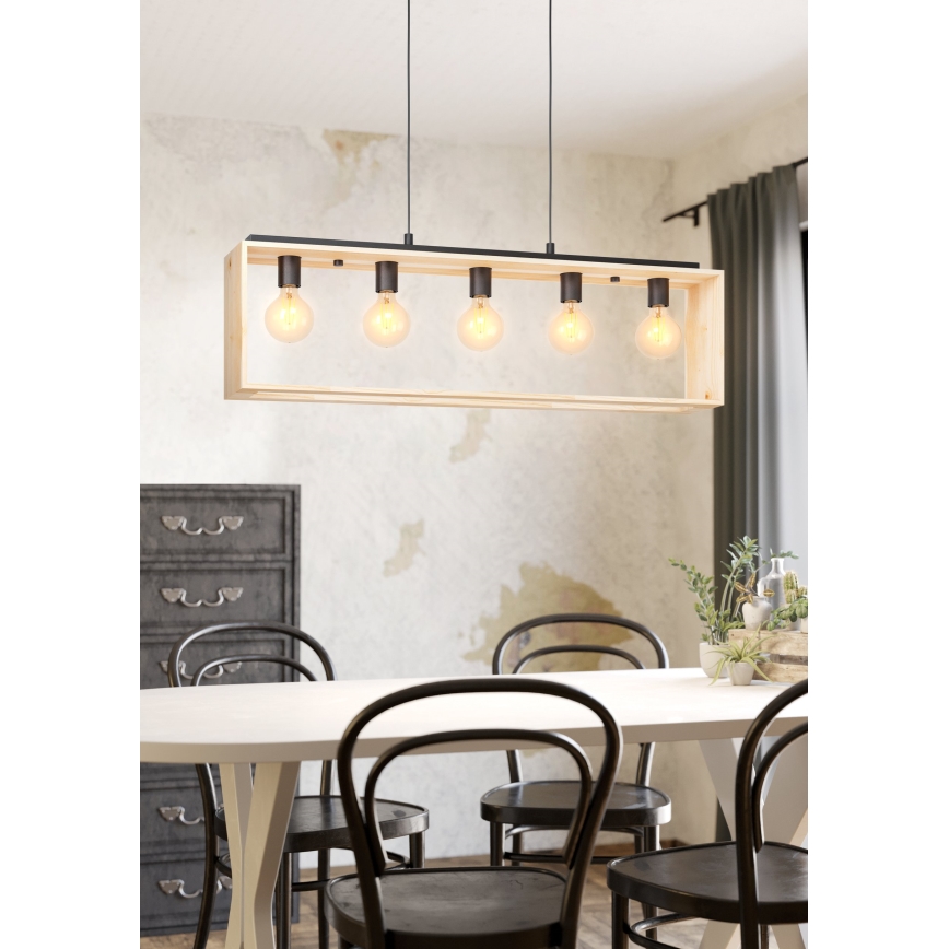 Eglo - Lampadario a sospensione con filo 5xE27/40W/230V