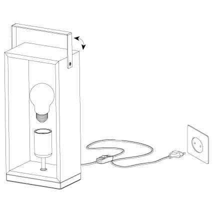 Eglo - Lampada da tavolo 1xE27/40W/230V