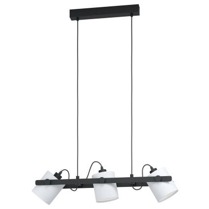 Eglo - Lampadario a sospensione con filo 3xE27/28W/230V