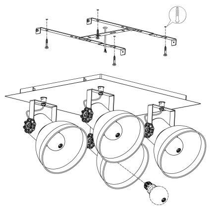 Eglo - Luce Spot 4xE27/40W/230V