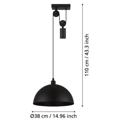 Eglo - Lampadario a sospensione con filo 1xE27/40W/230V