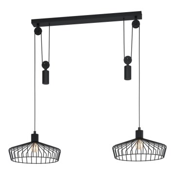 Eglo 43438 - Lampadario a sospensione con cavo WINKWORTH 2xE27/40W/230V