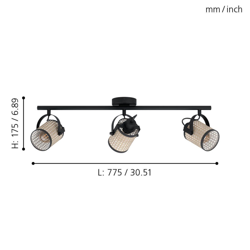 Eglo - Luce Spot 3xE27/10W/230V