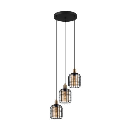 Eglo - Lampadario su corda 3xE27/40W/230V