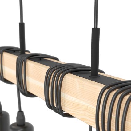 Eglo - Lampadario a sospensione TOWNSHEND 4xE27/60W/230V