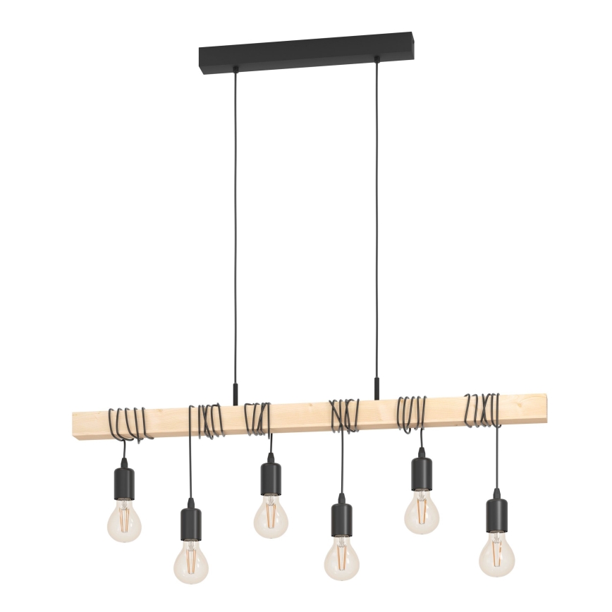 Eglo - Lampadario a sospensione con filo TOWNSHEND 6xE27/60W/230V