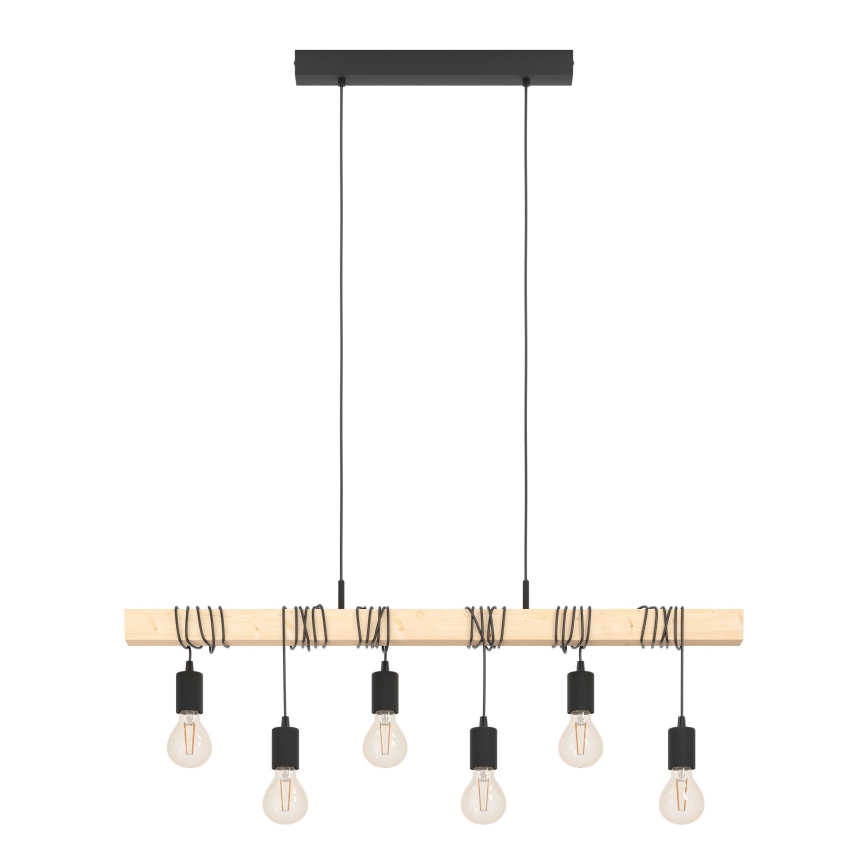 Eglo - Lampadario a sospensione con filo TOWNSHEND 6xE27/60W/230V