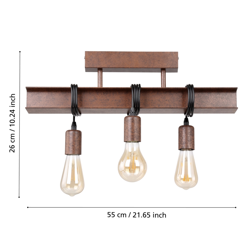 Eglo - Lampadario a parete TOWNSHEND 3xE27/60W/230V