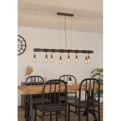 Eglo - Lampadario su corda TOWNSHEND 8xE27/60W/230V