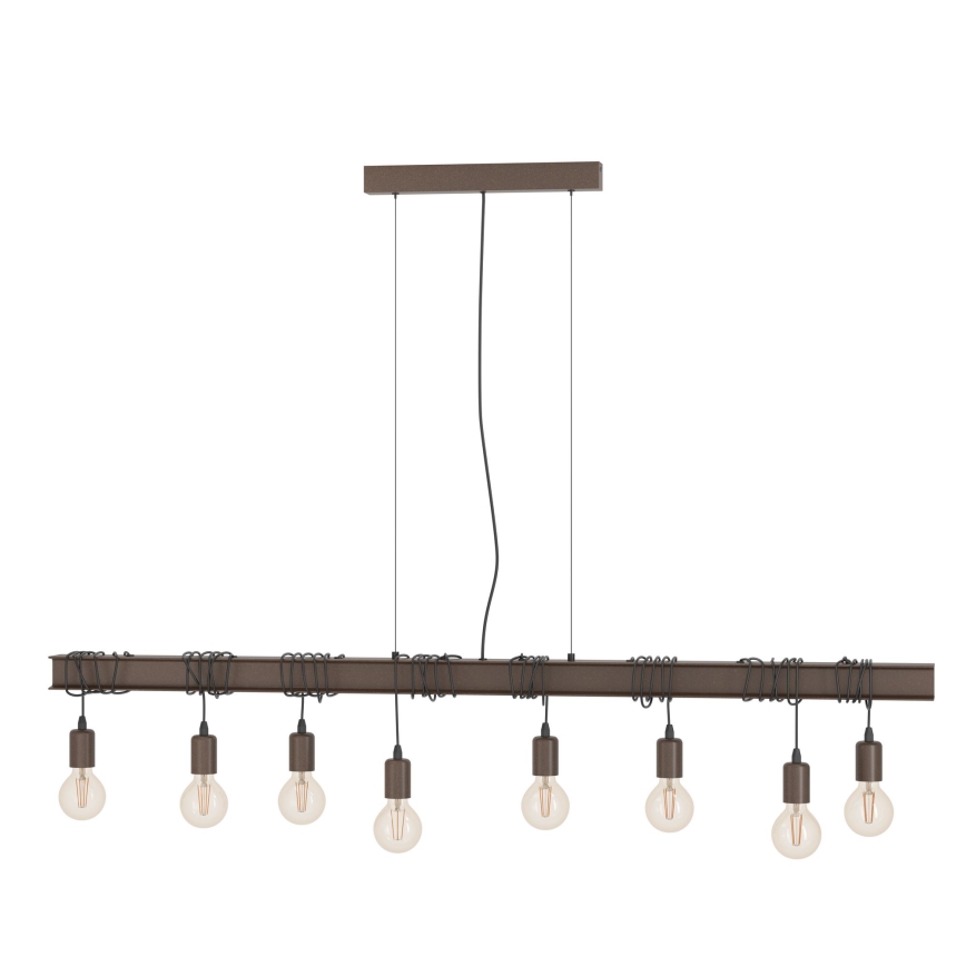 Eglo - Lampadario su corda TOWNSHEND 8xE27/60W/230V