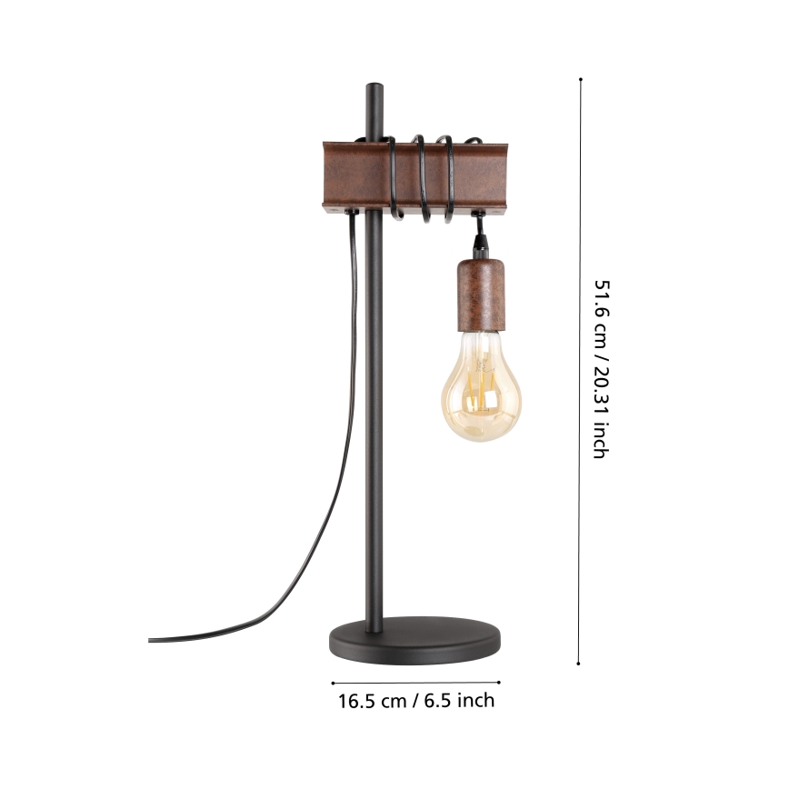 Eglo - Lampada da tavolo TOWNSHEND 1xE27/10W/230V