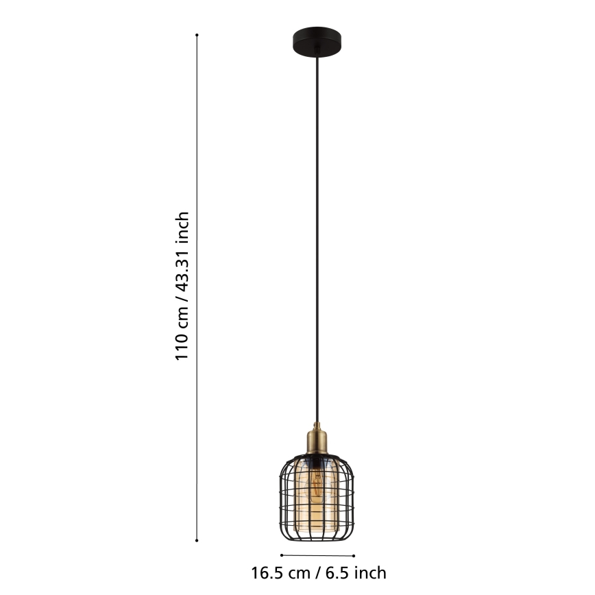 Eglo - Lampadario su corda 1xE27/40W/230V