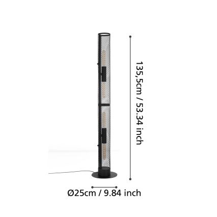 Eglo - Lampada da terra 4xE27/40W/230V