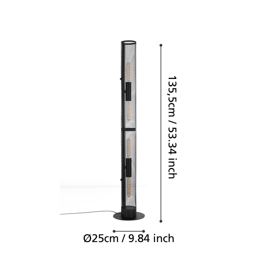 Eglo - Lampada da terra 4xE27/40W/230V