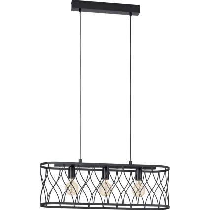 Eglo - Lampadario su corda 3xE27/40W/230V