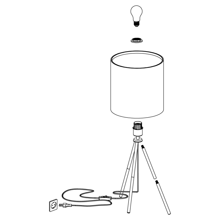 Eglo - Lampada da tavolo 1xE27/40W/230V