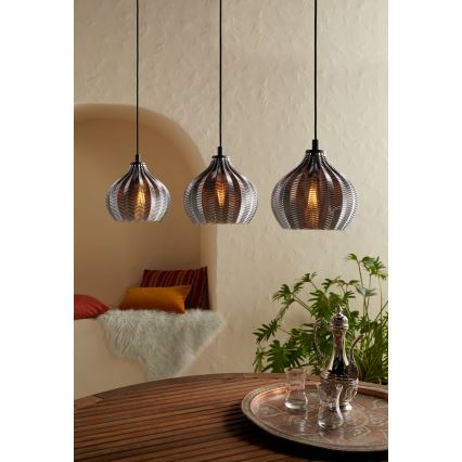 Eglo - Lampadario su corda 3xE27/40W/230V