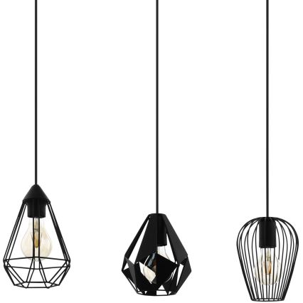 Eglo - Lampadario su corda 3xE27/40W/230V