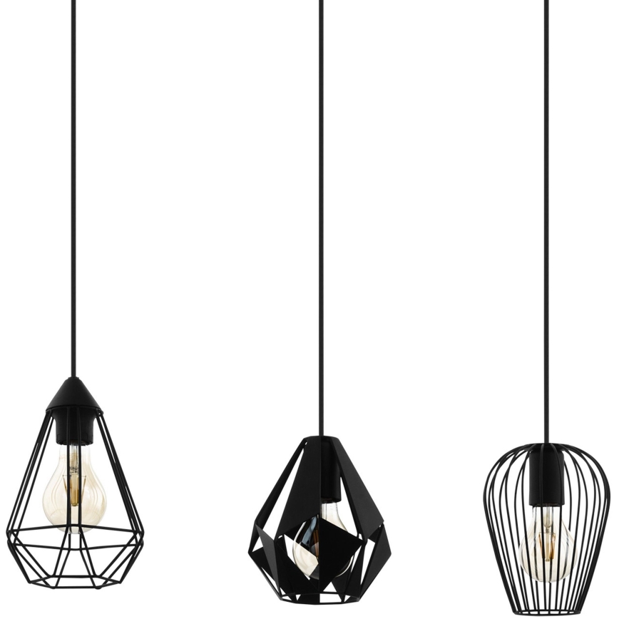 Eglo - Lampadario su corda 3xE27/40W/230V