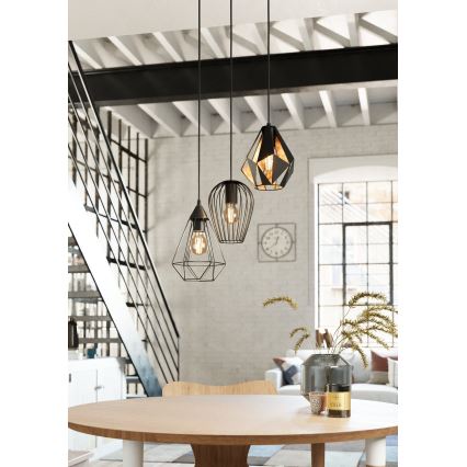 Eglo - Lampadario su corda 3xE27/40W/230V