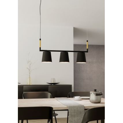 Eglo - Lampadario a sospensione con filo 3xE27/40W/230V