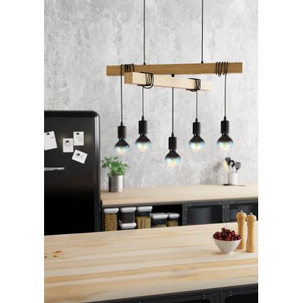 Eglo - Lampadario su corda TOWNSHEND 5xE27/60W/230V