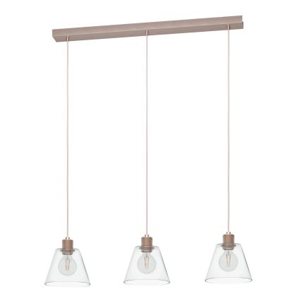 Eglo - Lampadario su corda 3xE27/40W/230V