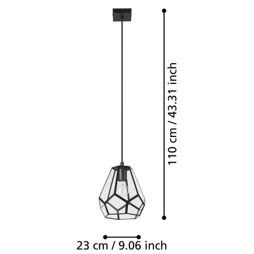 Eglo - Lampadario su corda 1xE27/40W/230V