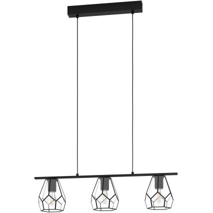 Eglo - Lampadario su corda  3xE27/40W/230V