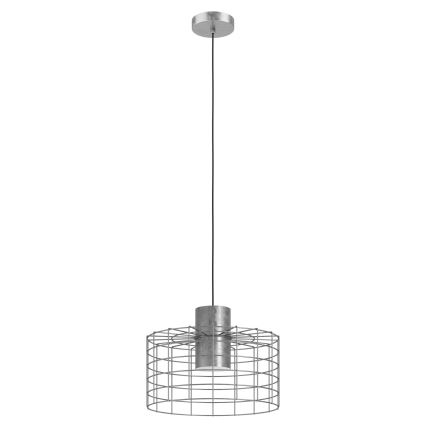 Eglo - Lampadario su corda 1xE27/40W/230V d. Argento 38 cm