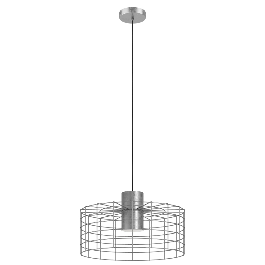 Eglo - Lampadario su corda 1xE27/40W/230V d. Argento 48 cm