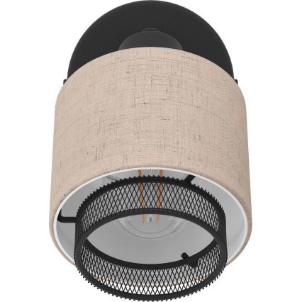 Eglo - Faretto da parete 1xE14/40W/230V nero/beige