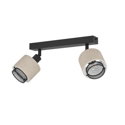 Eglo - Applique 2xE14/40W/230V nero/beige