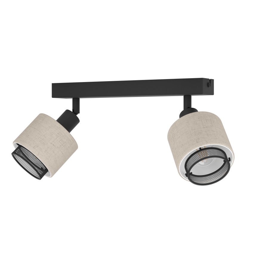 Eglo - Applique 2xE14/40W/230V nero/beige