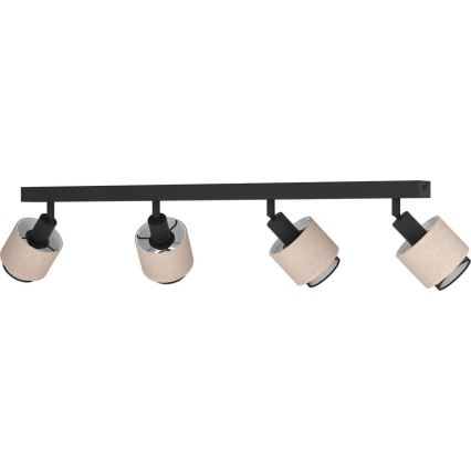 Eglo - Faretto 4xE14/40W/230V nero/beige